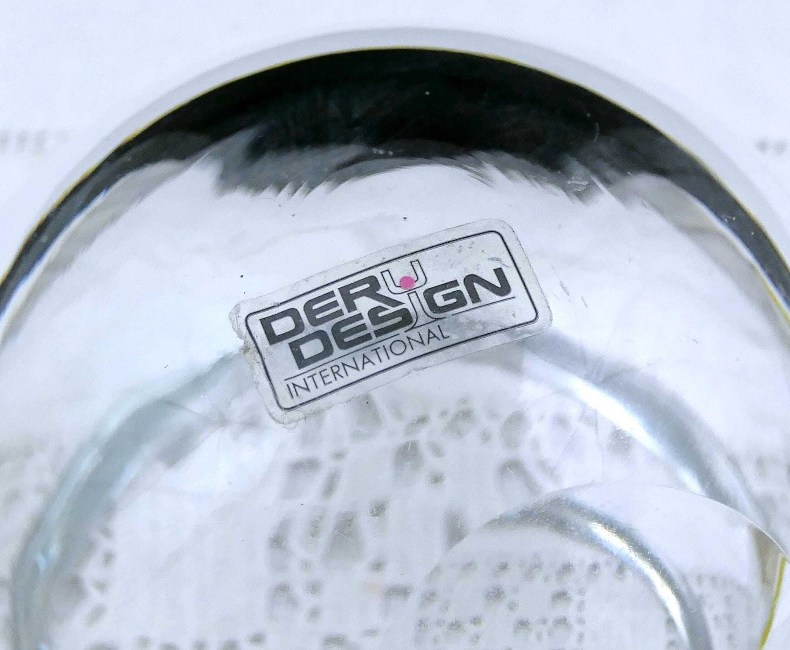 Vintage German Deru Design Clear Crystal Glass Spherical Y2k Ashtray, Round Ball Shaped Designer Piece Germany Year 2000 Minimalist Style photo buy