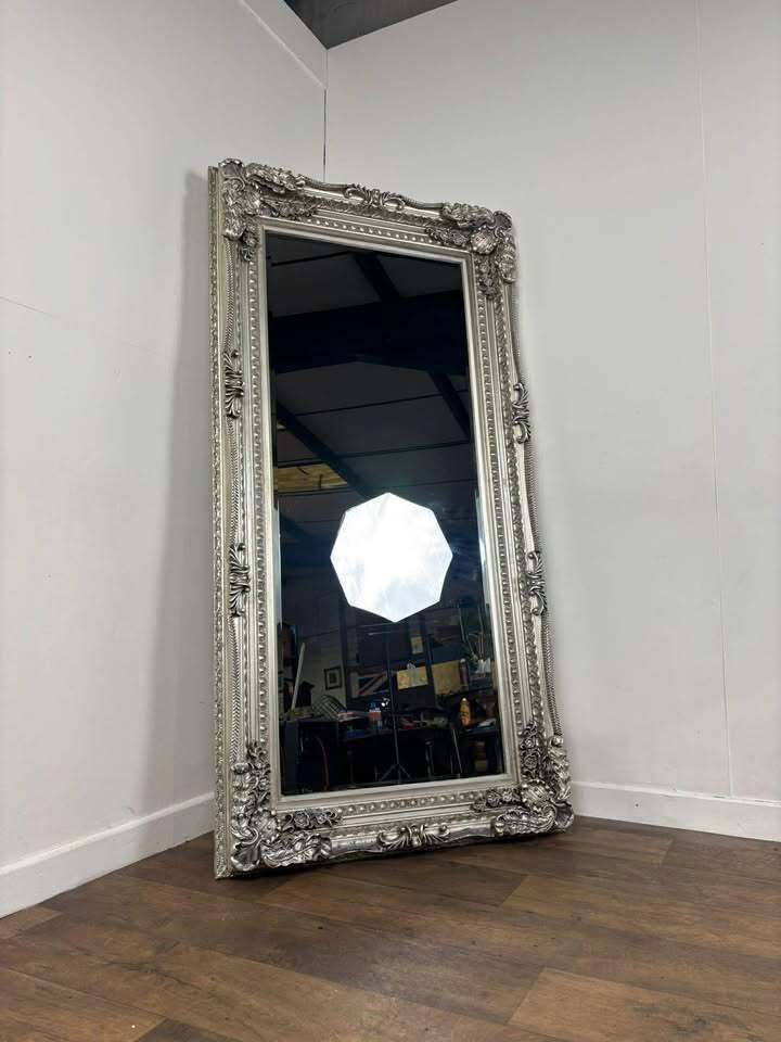 photo furniture Large Gallery Reproduction Rectangular Bevel Edged Lean Mirror