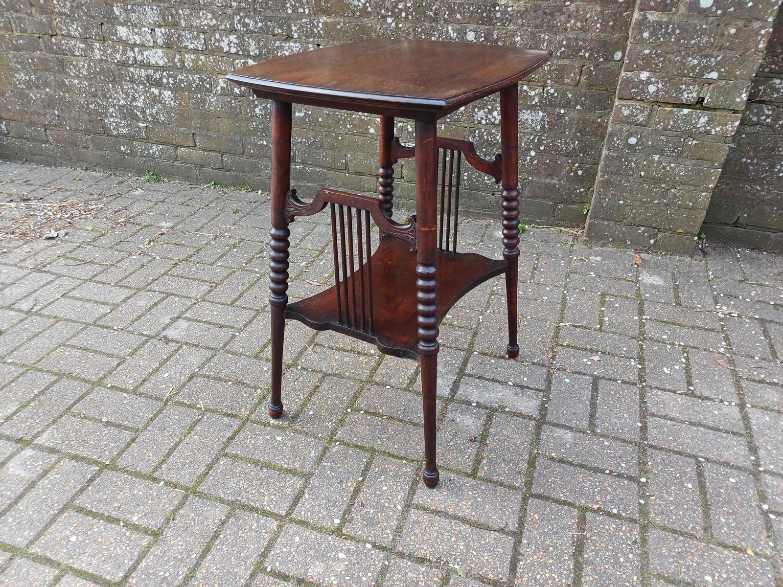 photo furniture Early 20th Century Mahogany Side Table Art Nouveau Arts And Crafts Decorative Table Antique Occasional Table