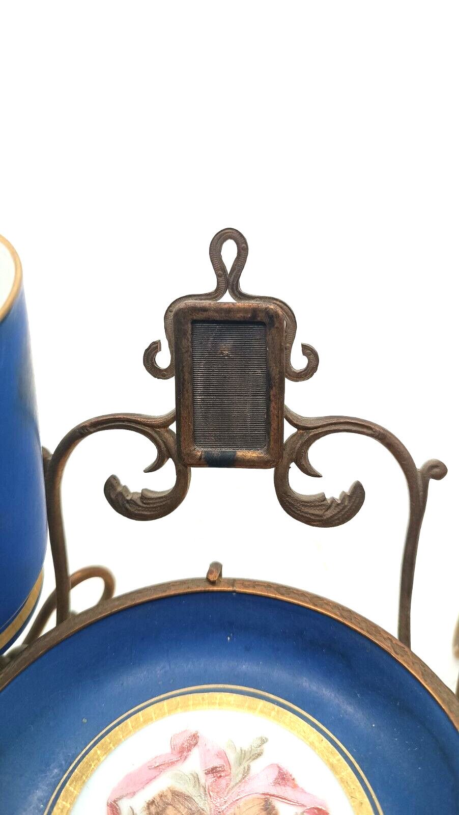 Antique Porcelain Cup Mug Plate Gilded Bronze Paris 19th Century photo 120.0