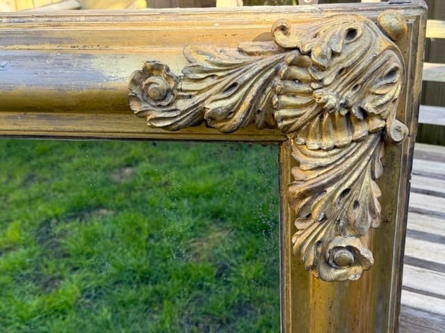 Regency Giltwood Overmantel Mirror   Makers Label On The Back "Thomas Smith" 1825 photo for sale