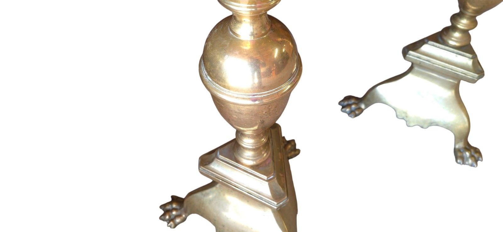 ​Pair Huge 42" Antique Brass Floor Candlesticks Tall Church Altar Pricket Stands photo 495.0