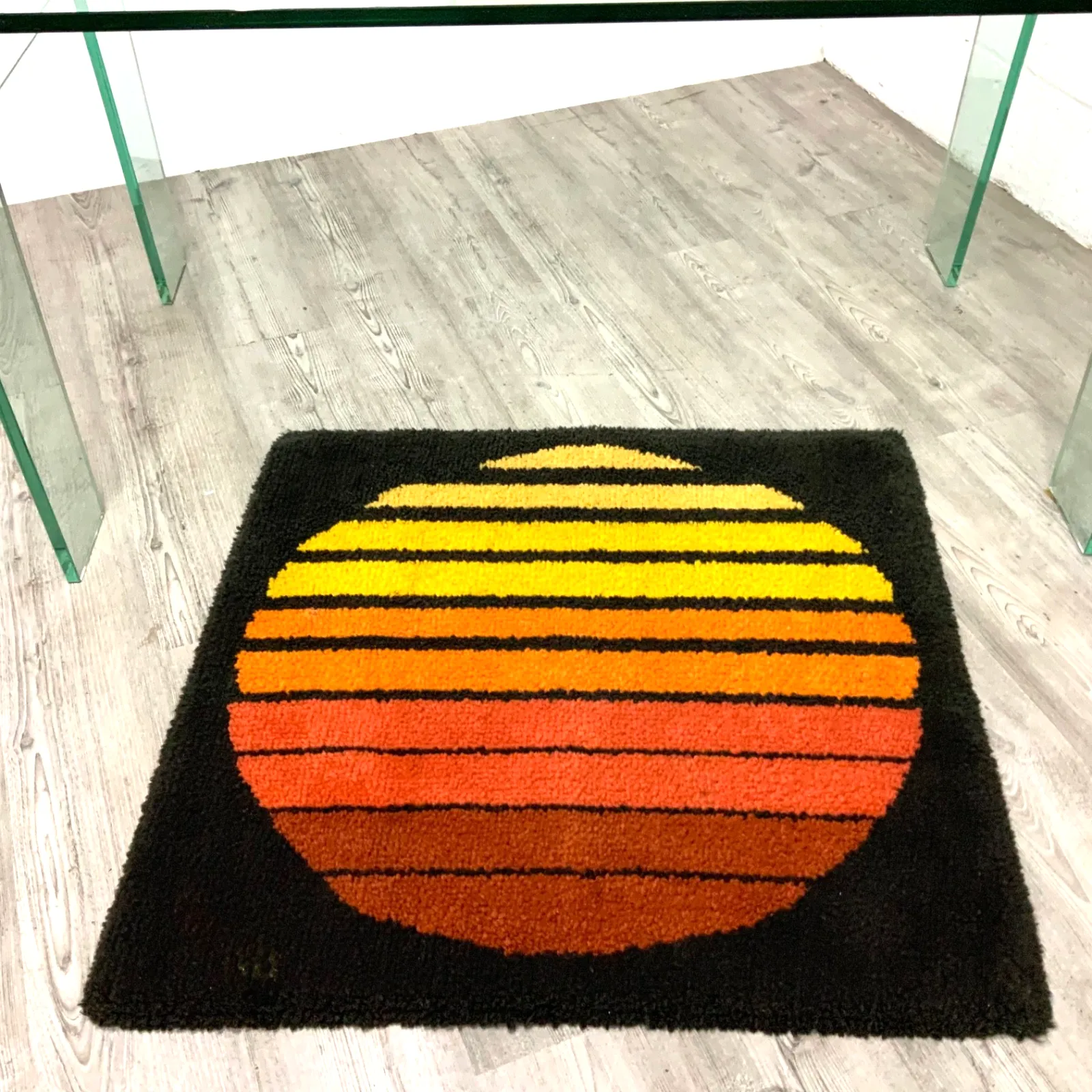 Desso Rug Shag Dralon Wool 60s 70s Vintage Mid Century 96cm X 92cm photo furniture