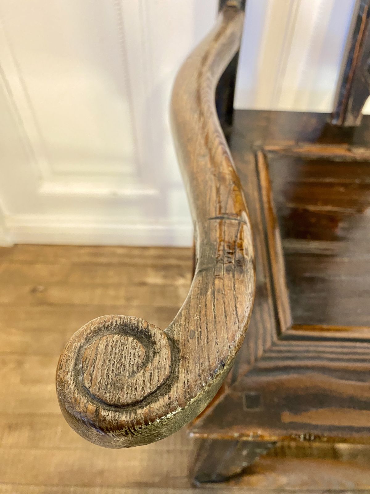 photo furniture Antique 1800s Chinese Yoke Back Armchair.