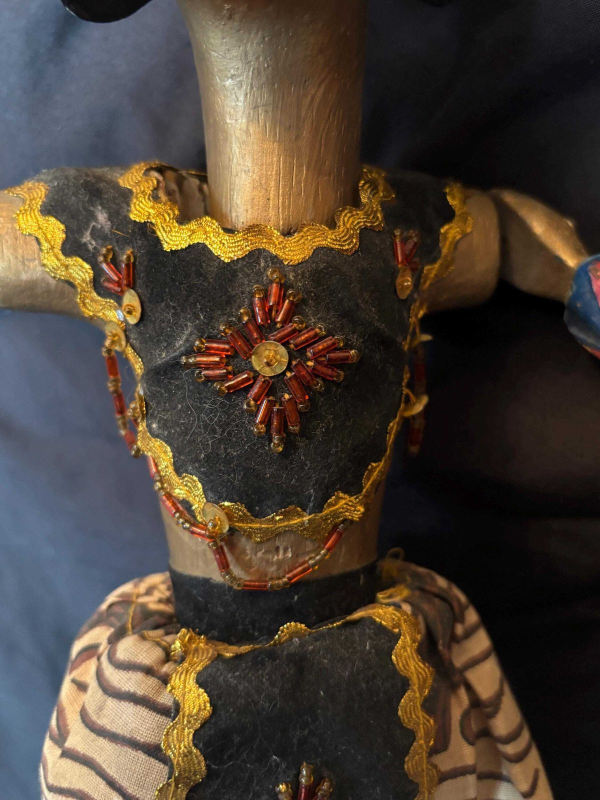 Vintage Wayang Golek Puppet Wooden Hand Carved & Hand Painted Indonesian photo for sale