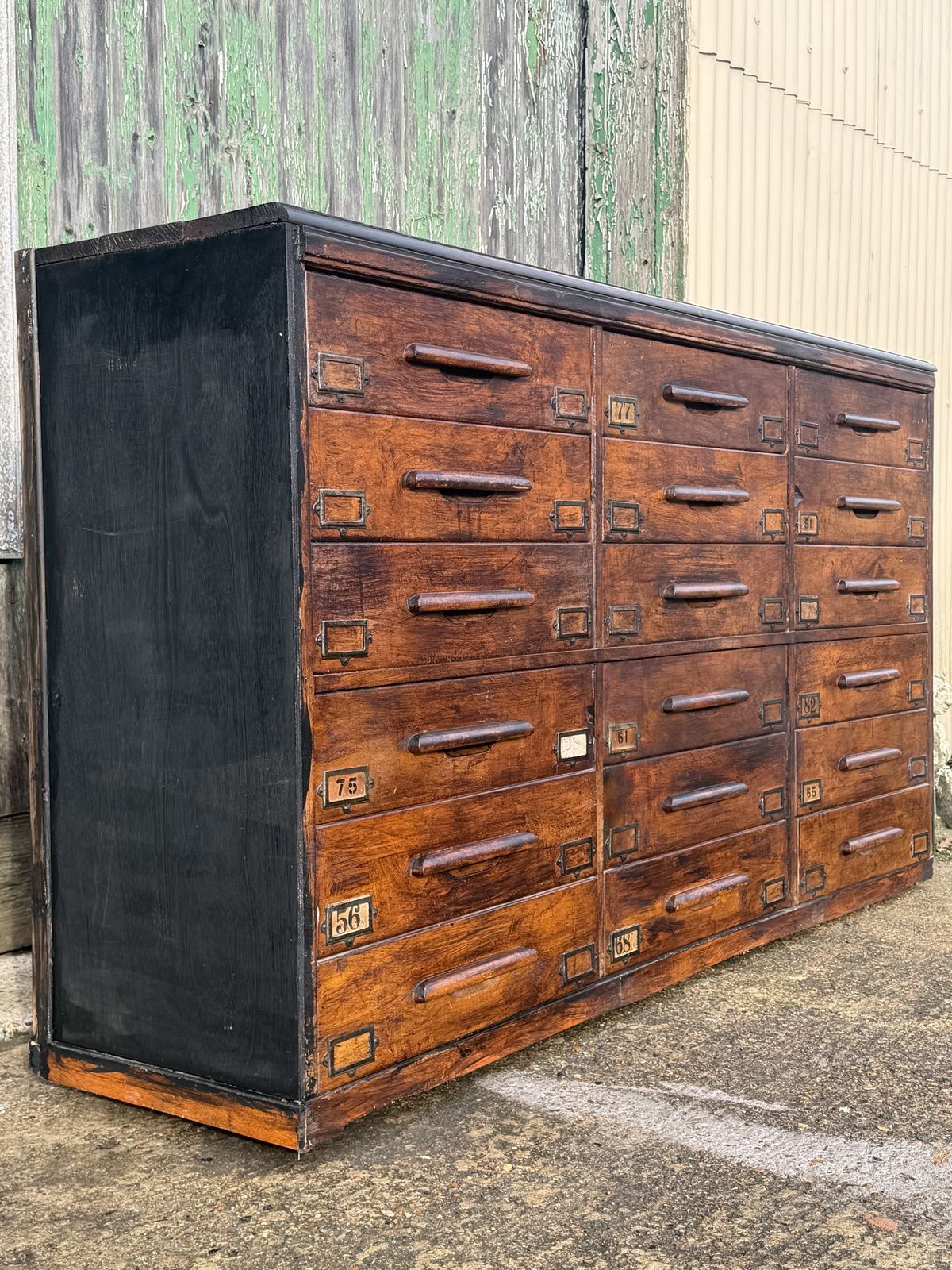 Exceptional Large Vintage Apothecary Multi Drawer Cabinet – 18 Drawers photo vinterior