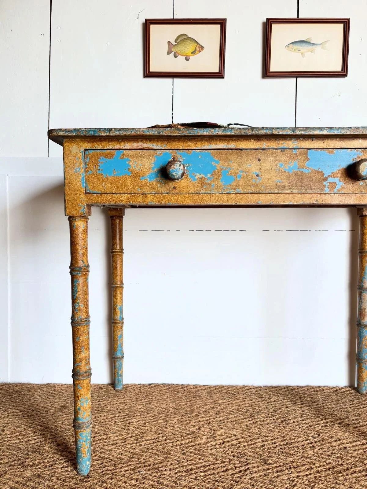 Faux Bamboo Victorian Side Table photo vinterior