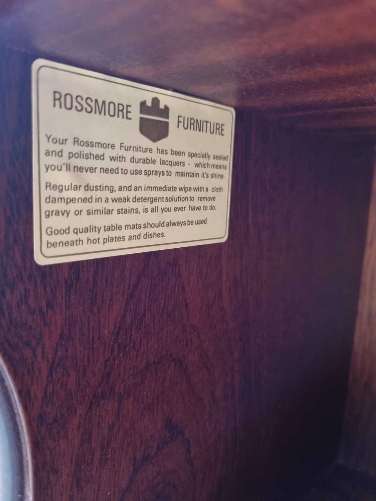 Vintage Rossmore Furniture Mahogany Wall Shelf / Display Rack / C.1970 photo vinterior