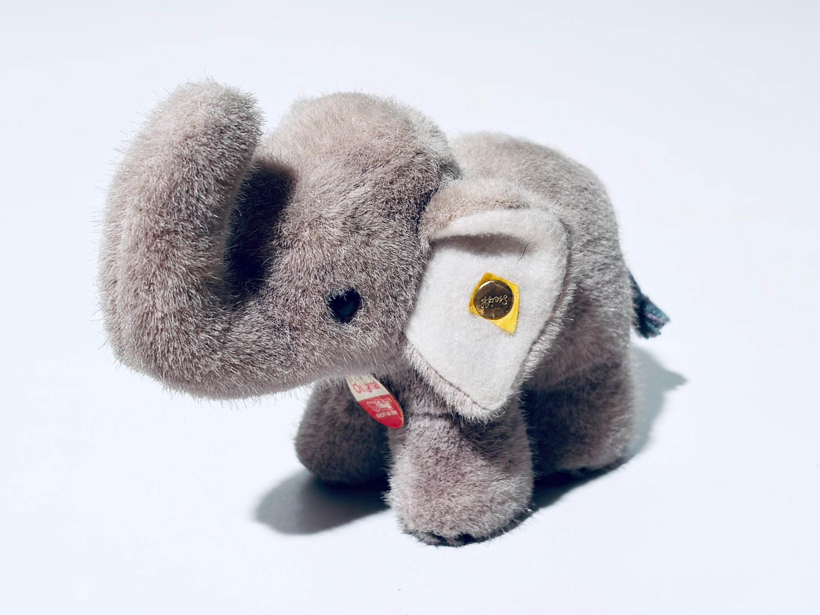 Vintage Steiff Stuffed Elephant Toy Jumbo / 1980s Germany
