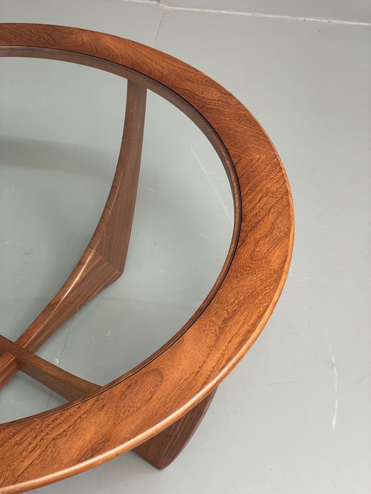 G Plan Astro Coffee Table Round Teak 1960s Mid Century Vintage Glass Top Eb11692 photo Furniture
