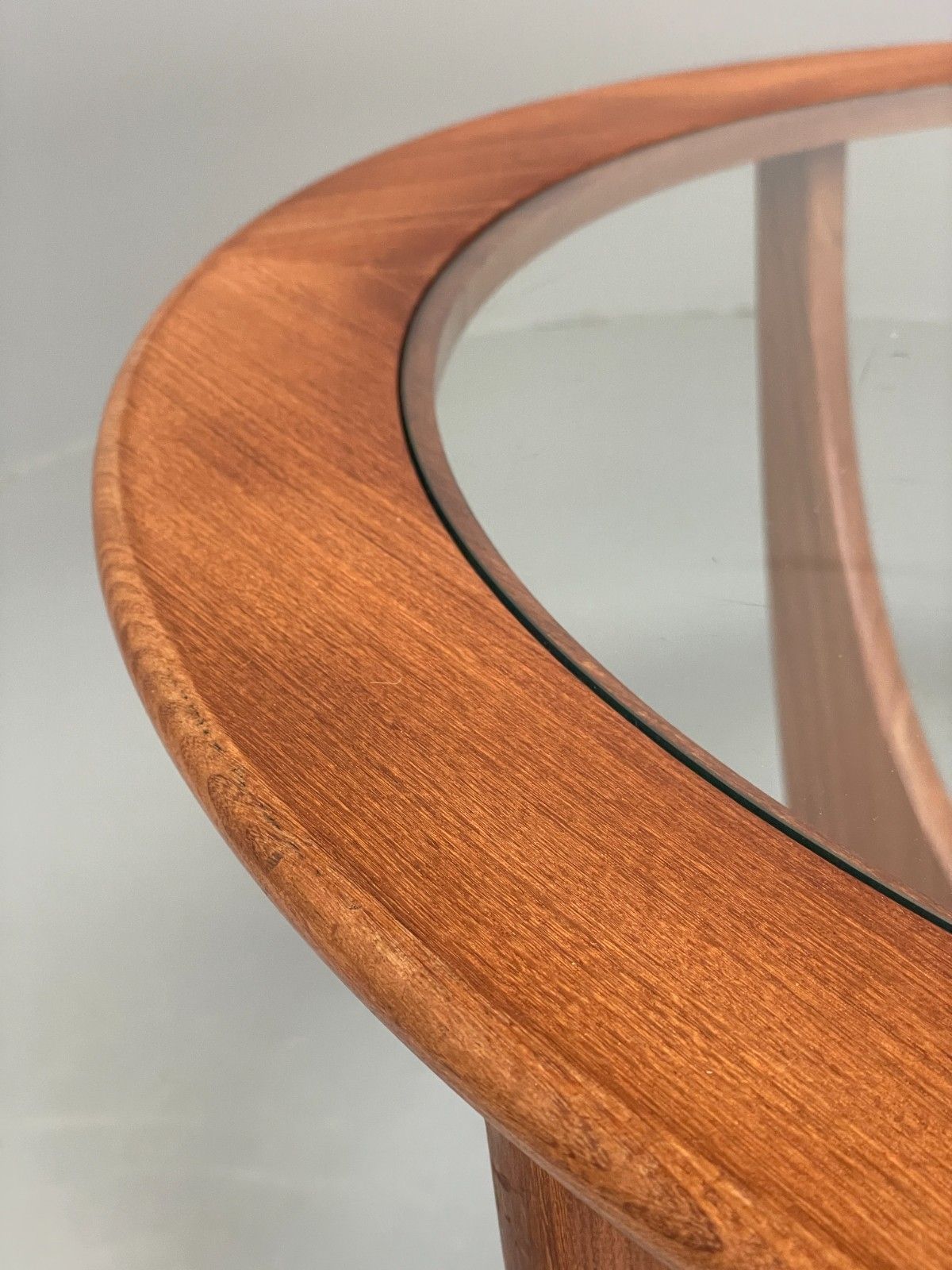 photo furniture G Plan Astro Coffee Table Round Teak 1960s Mid Century Vintage Glass Top Eb11692