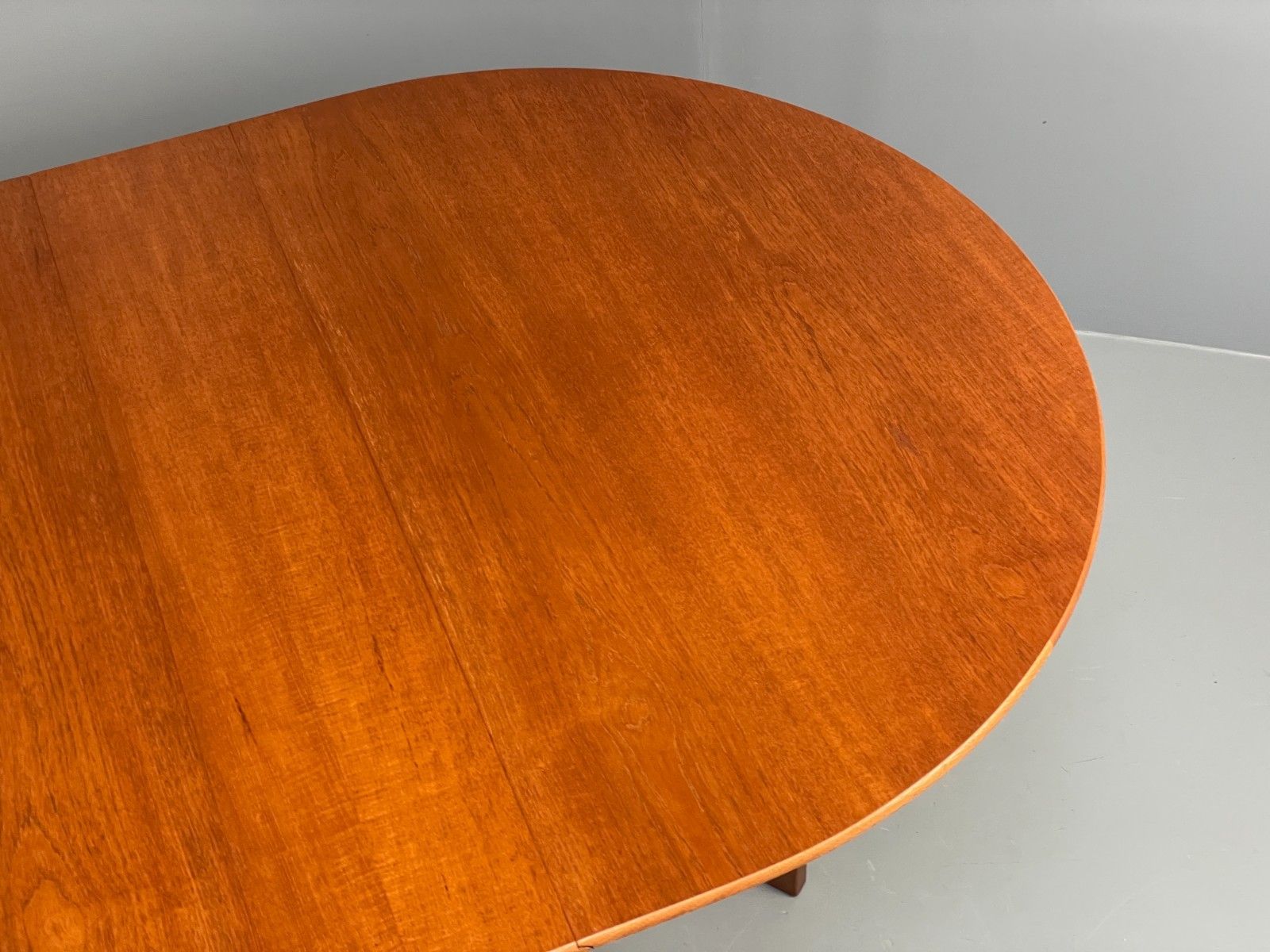 Vintage Teak Dropleaf Table By Jentique 1960s Oval Beech Retro Eb11695 Mwoo photo for sale