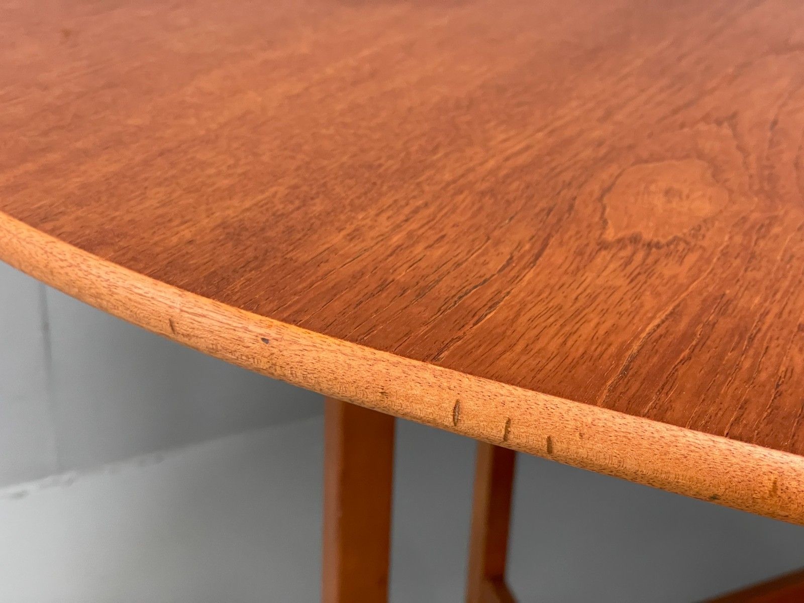 Vintage Teak Dropleaf Table By Jentique 1960s Oval Beech Retro Eb11695 Mwoo photo vintage