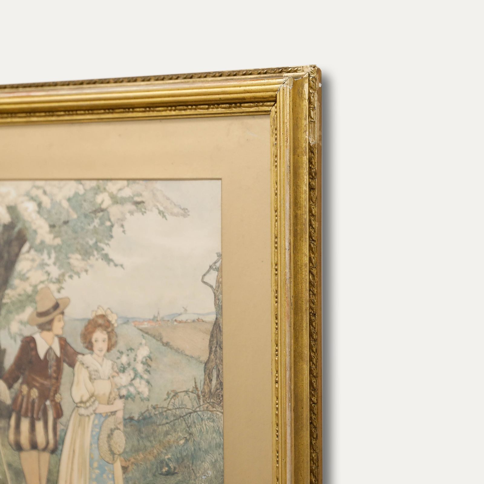 Carrie Solomon Framed 1911 Watercolour, Rosalind And Celia photo 250.0