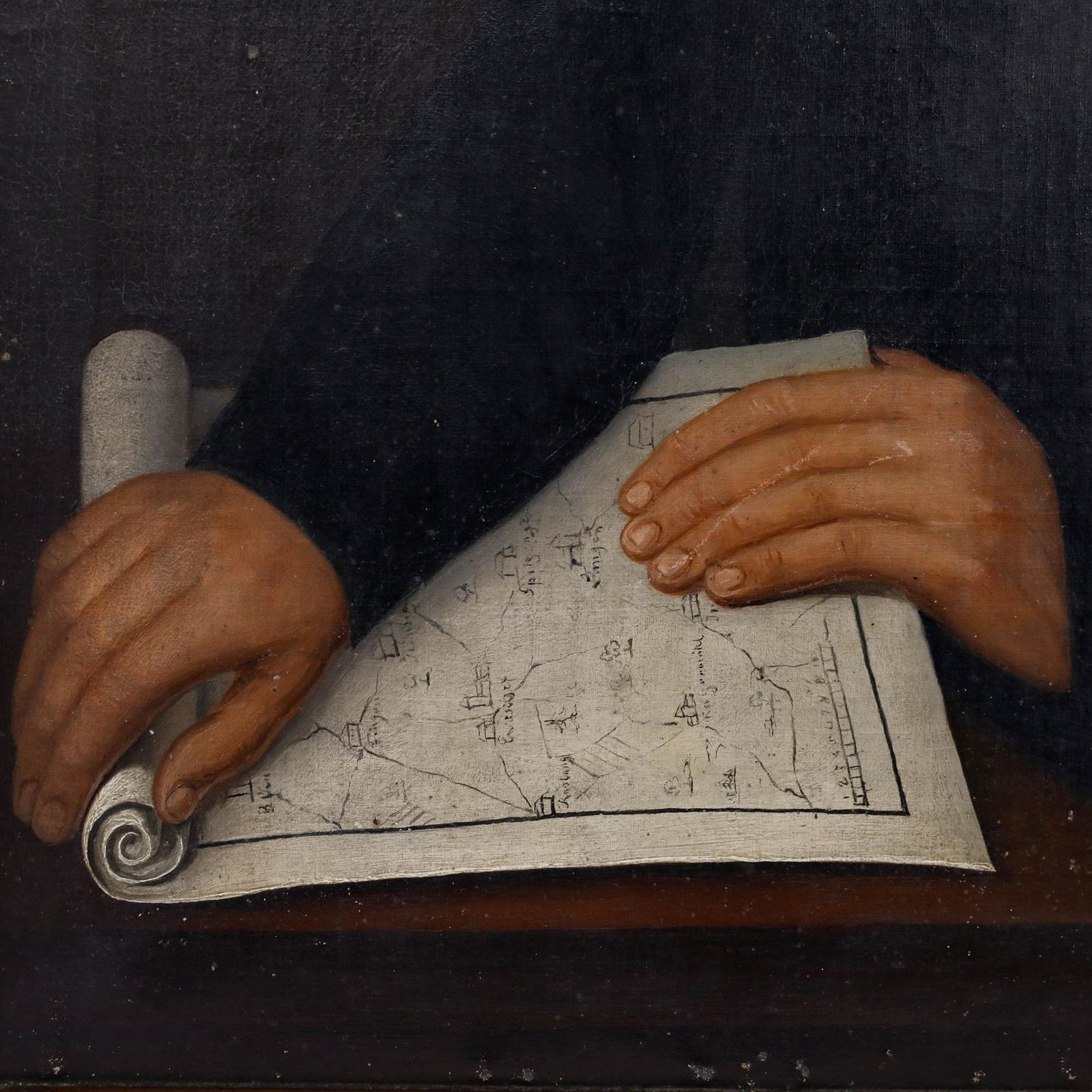 Fine Continental School Early 19th Century Oil Portrait Of A Cartographer photo 650.0