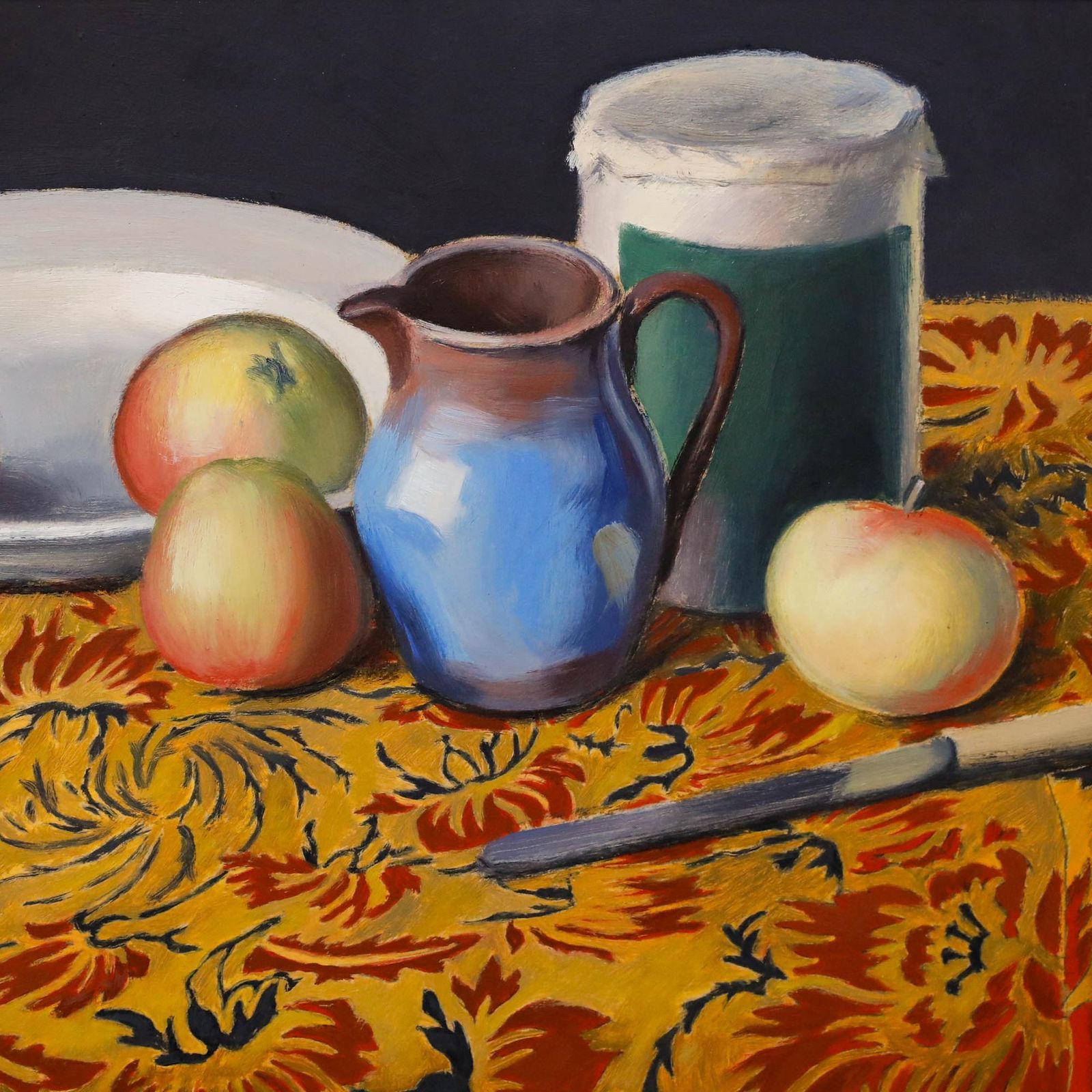 Benjamin Coria (1888 1942) Framed Mid 20th Century Oil, Still Life With Apples photo Art