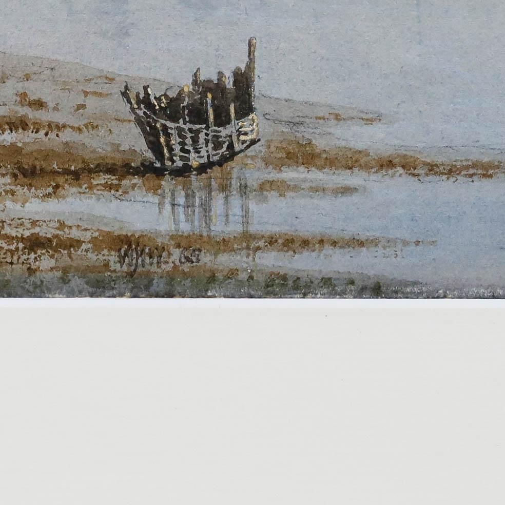 William Harry Williamson (1820 1883) 1865 Watercolour, The Logging Barge photo vinterior