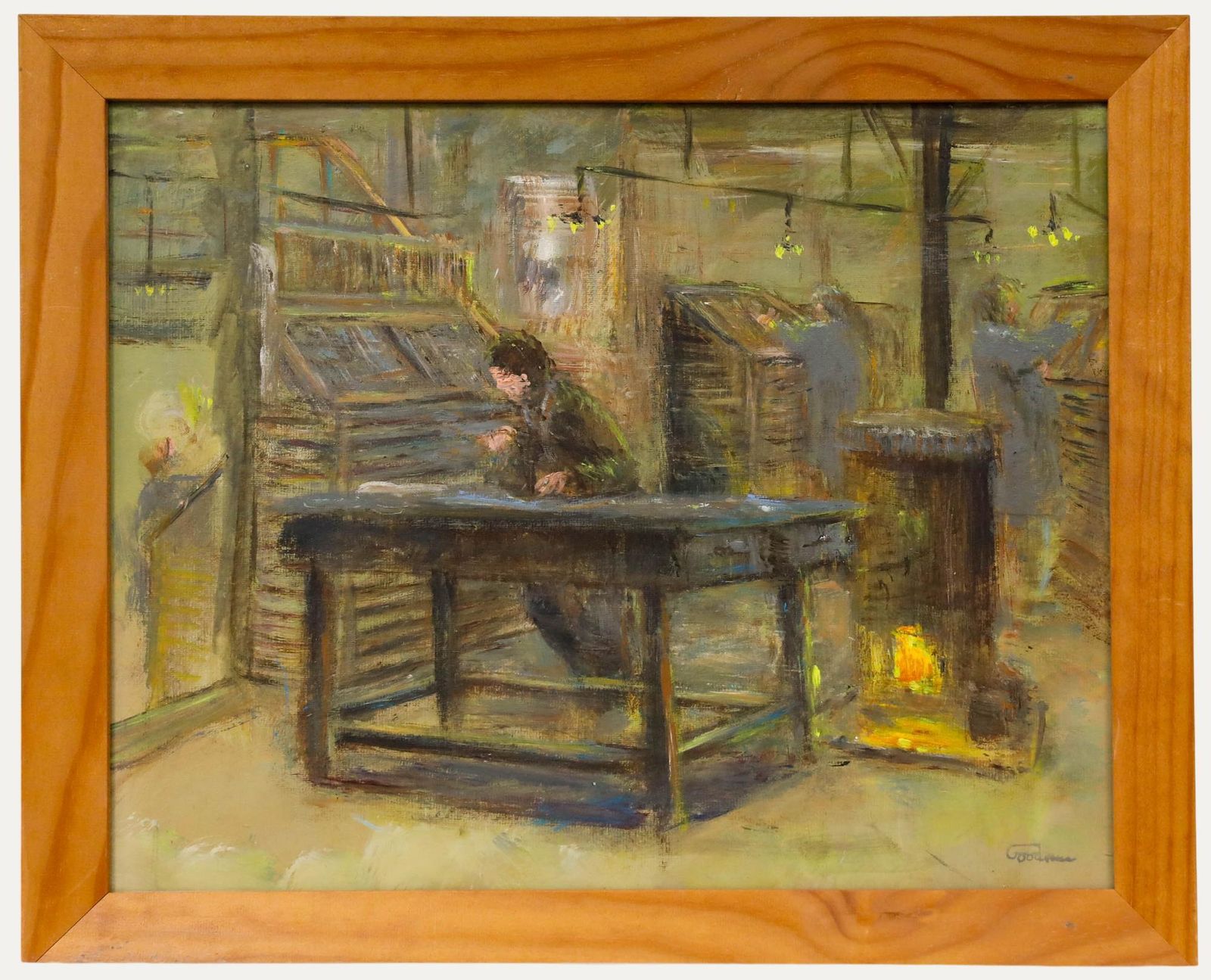 Leon Goodman (B.1960) Framed 20th Century Acrylic, The Print Shop