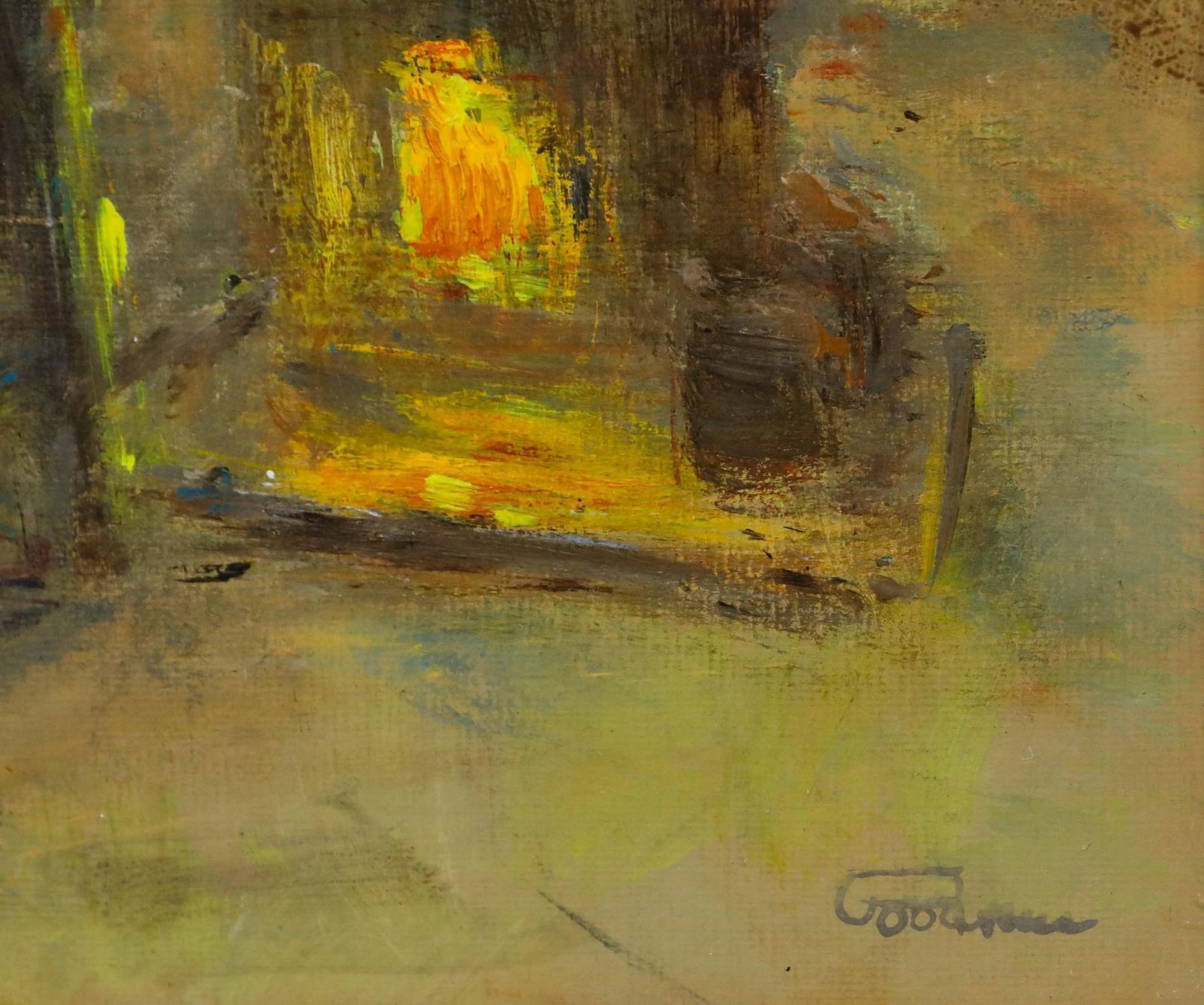 Leon Goodman (B.1960) Framed 20th Century Acrylic, The Print Shop photo vinterior