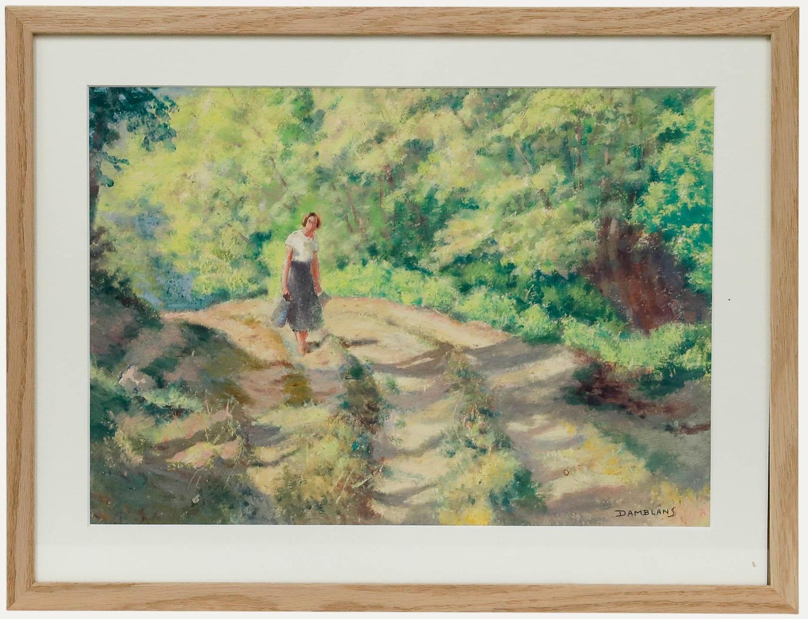 Eugene Damblans (1865 1945) Early 20th Century Oil, Walk Through The Woods