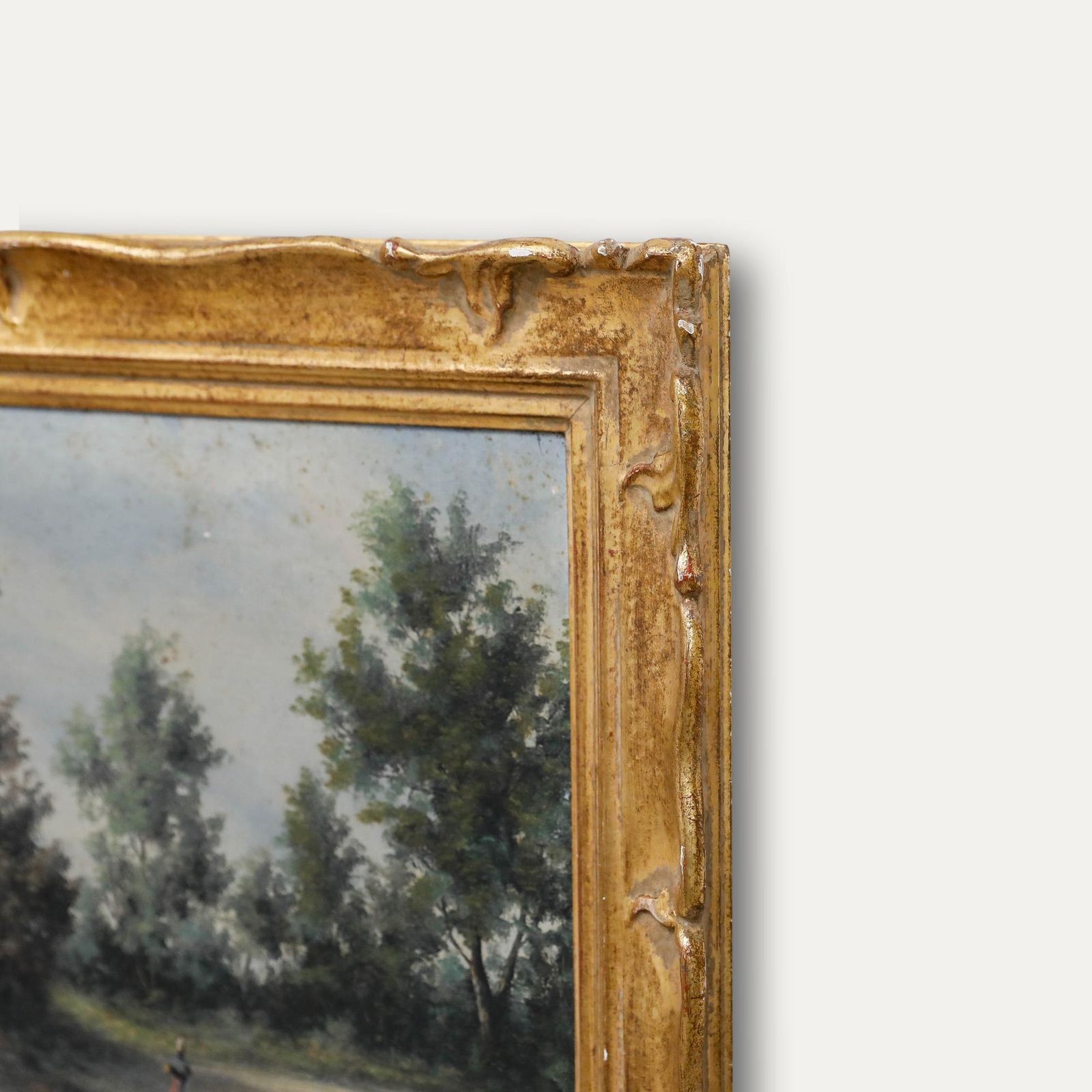 Alain Bonnaud Framed Early 20th Century Oil, Walking Through The Woods photo 350.0