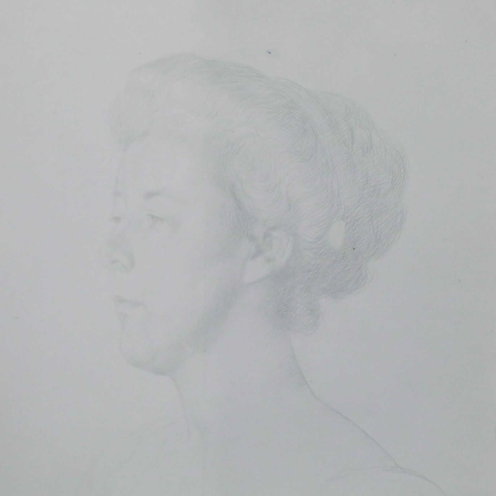 William Strang Ra (1859 1921) 1912 Silverpoint Drawing, Portrait Of A Woman photo Art