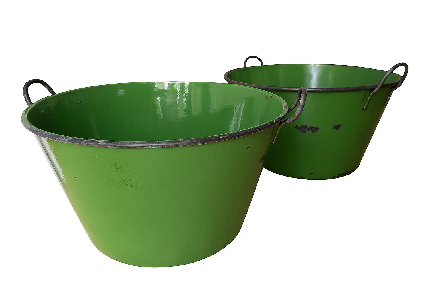 Pair Of Large Hungarian Enamel Tubs photo buy