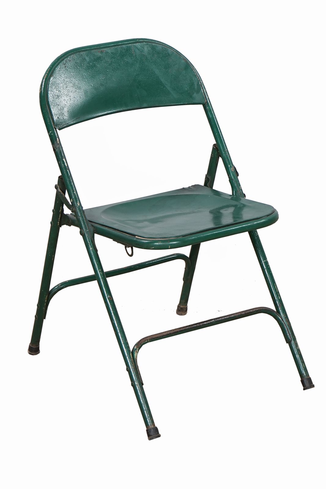 4 X Green Iron Folding Garden Chairs