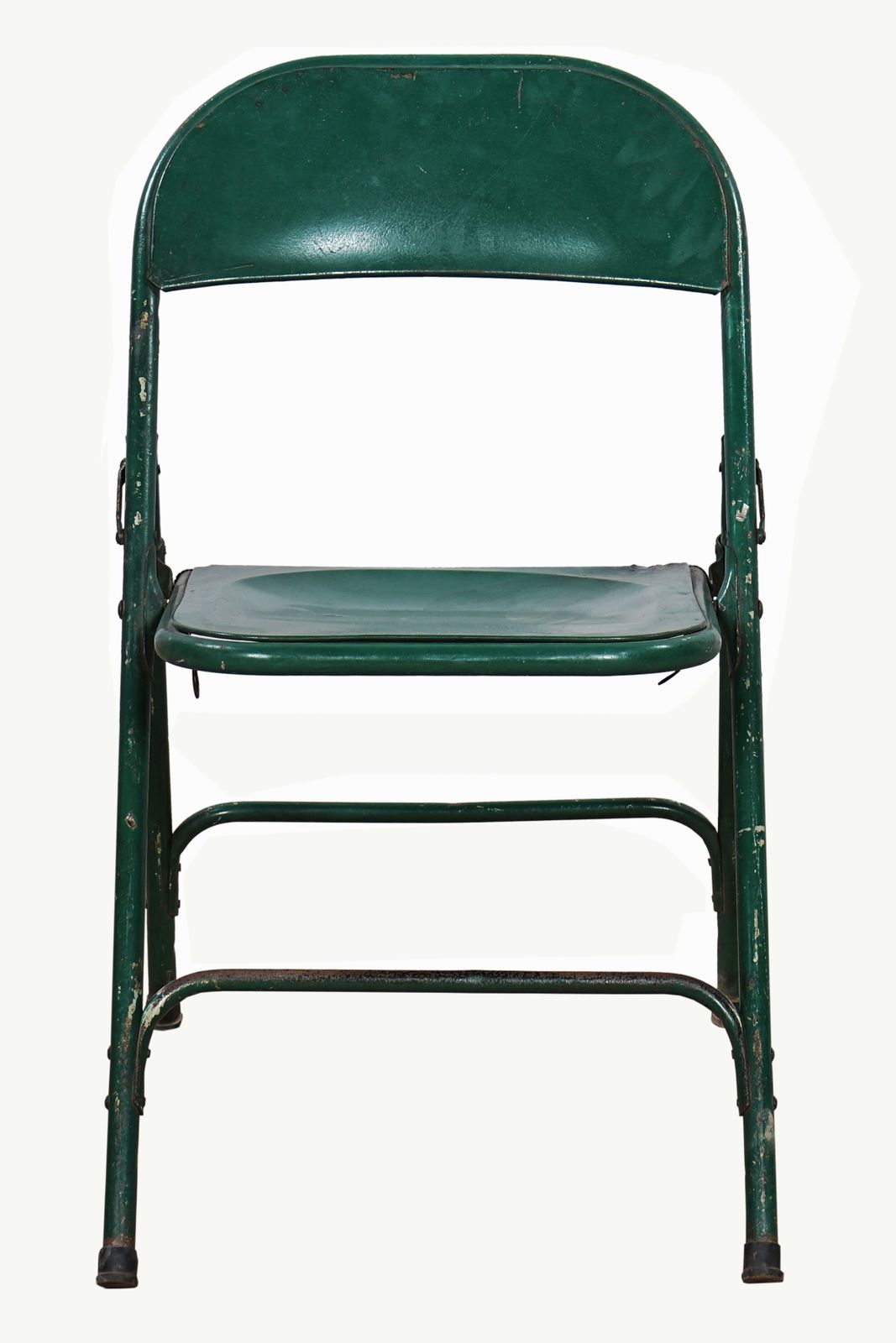 4 X Green Iron Folding Garden Chairs photo for sale