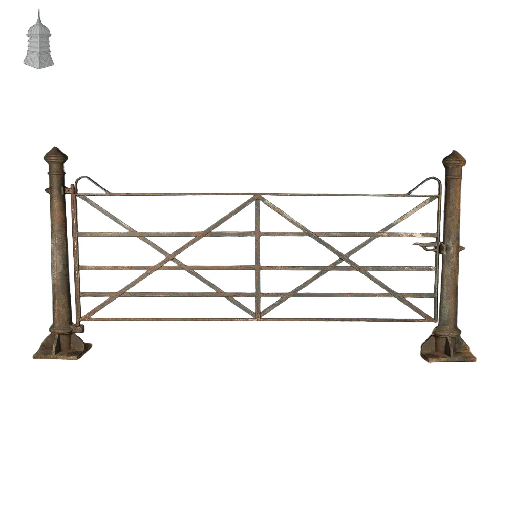 Estate Entrance Gate And Posts, Period Style