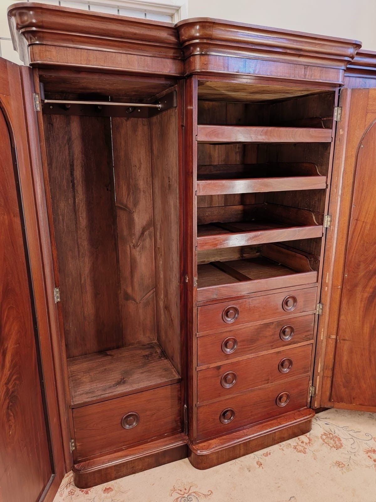 Mid Victorian Rustic Triple Breakfront Fitted Wardrobe photo 899.0
