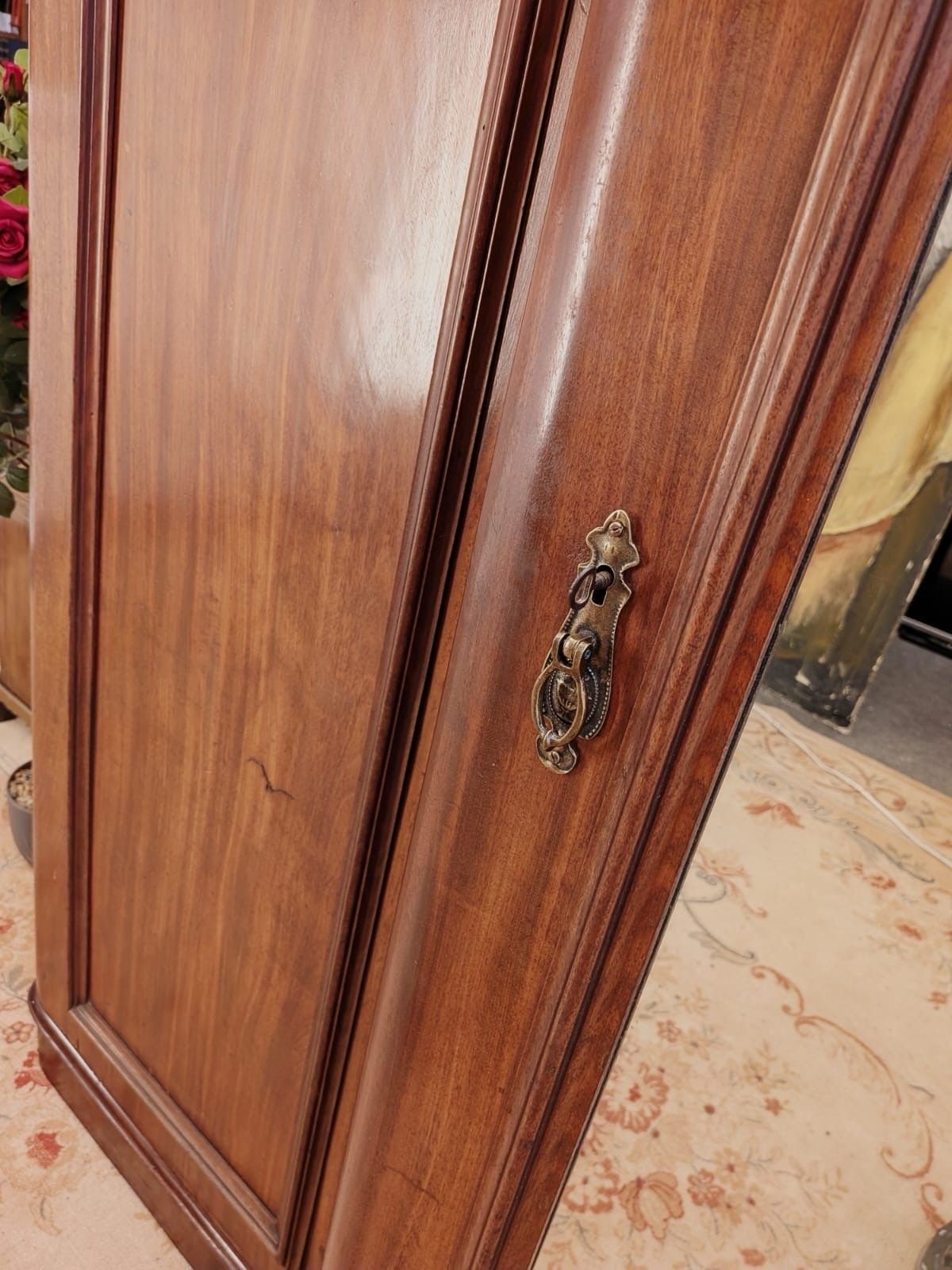 Furniture Mid Victorian Rustic Triple Breakfront Fitted Wardrobe photo