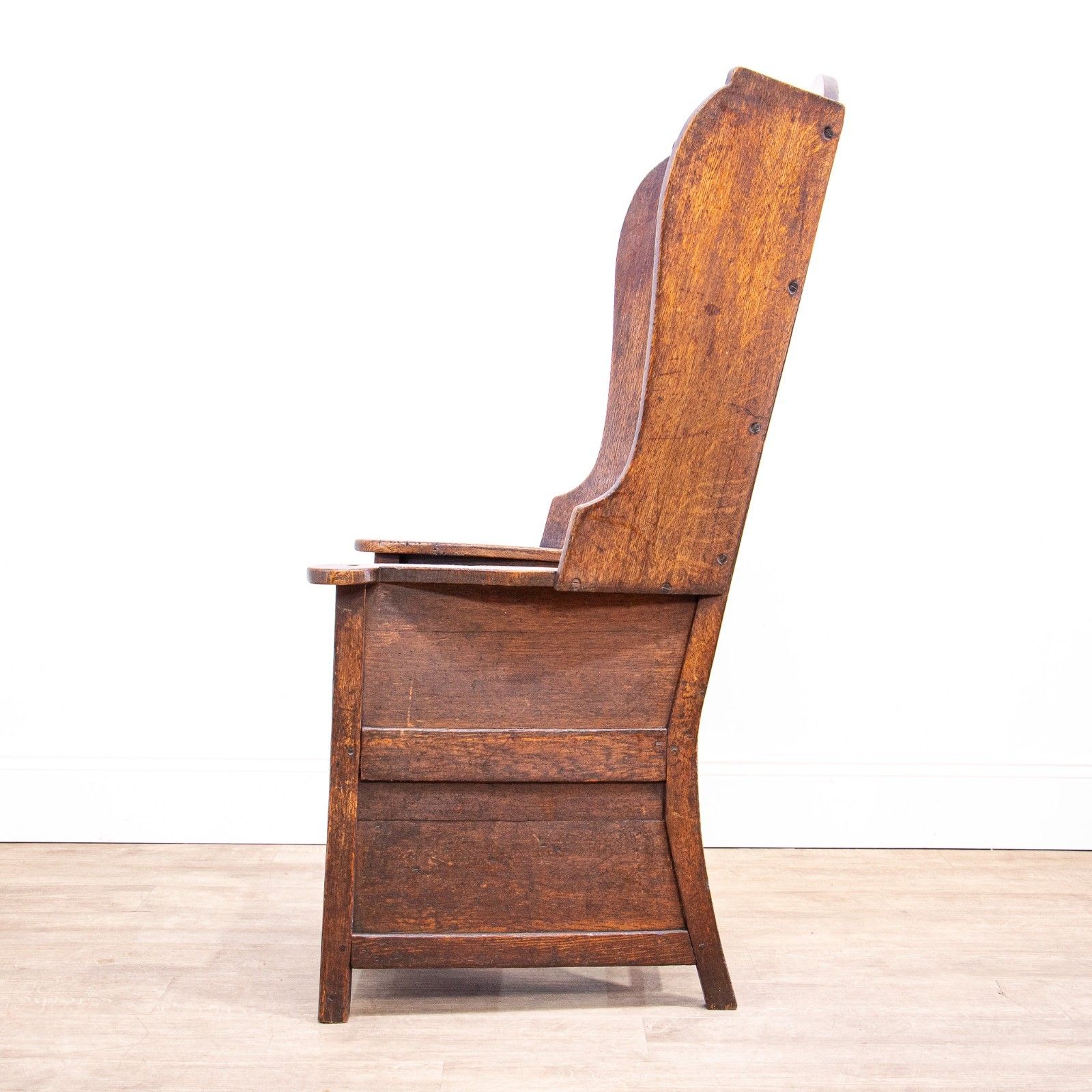 19th Century Country Oak Lambing Chair photo 1300.0