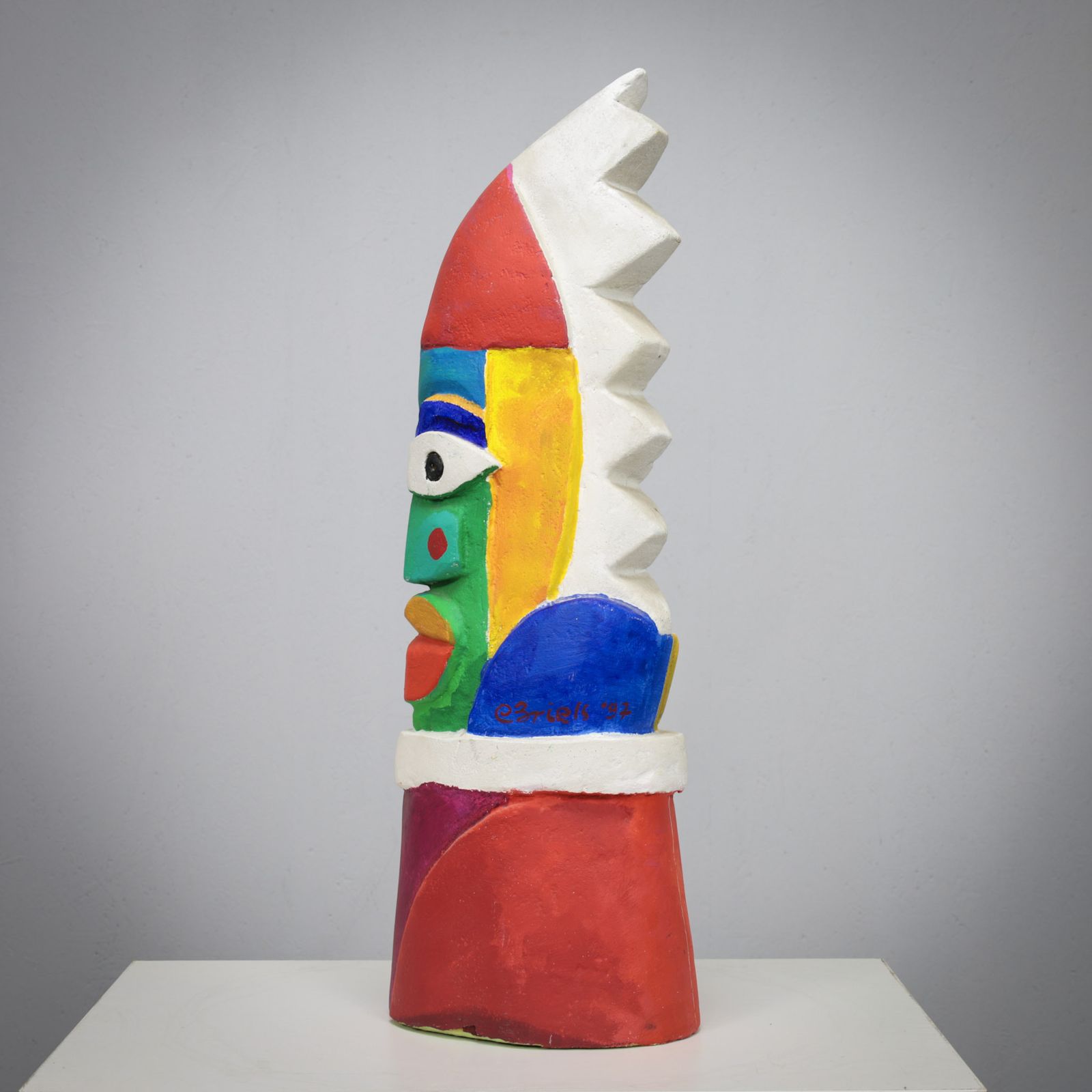 Group Of Unique Vibrant Sculptures By Clemens Briels, Netherlands 1990s photo Art