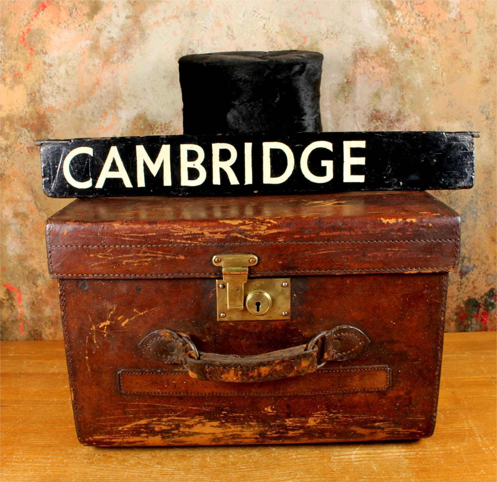 Antique Cambridge Destination Sign. Train Station Name Sign. C1930. photo 170.0