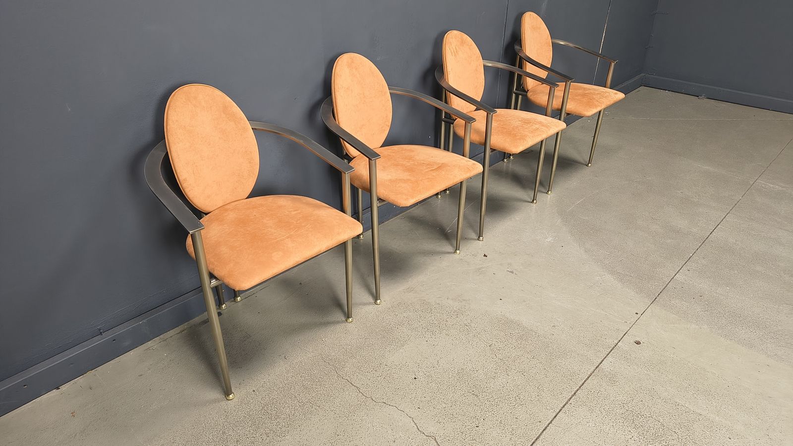 Furniture Vintage Dining Chairs By Belgo Chrom, Set Of 4   1980s photo