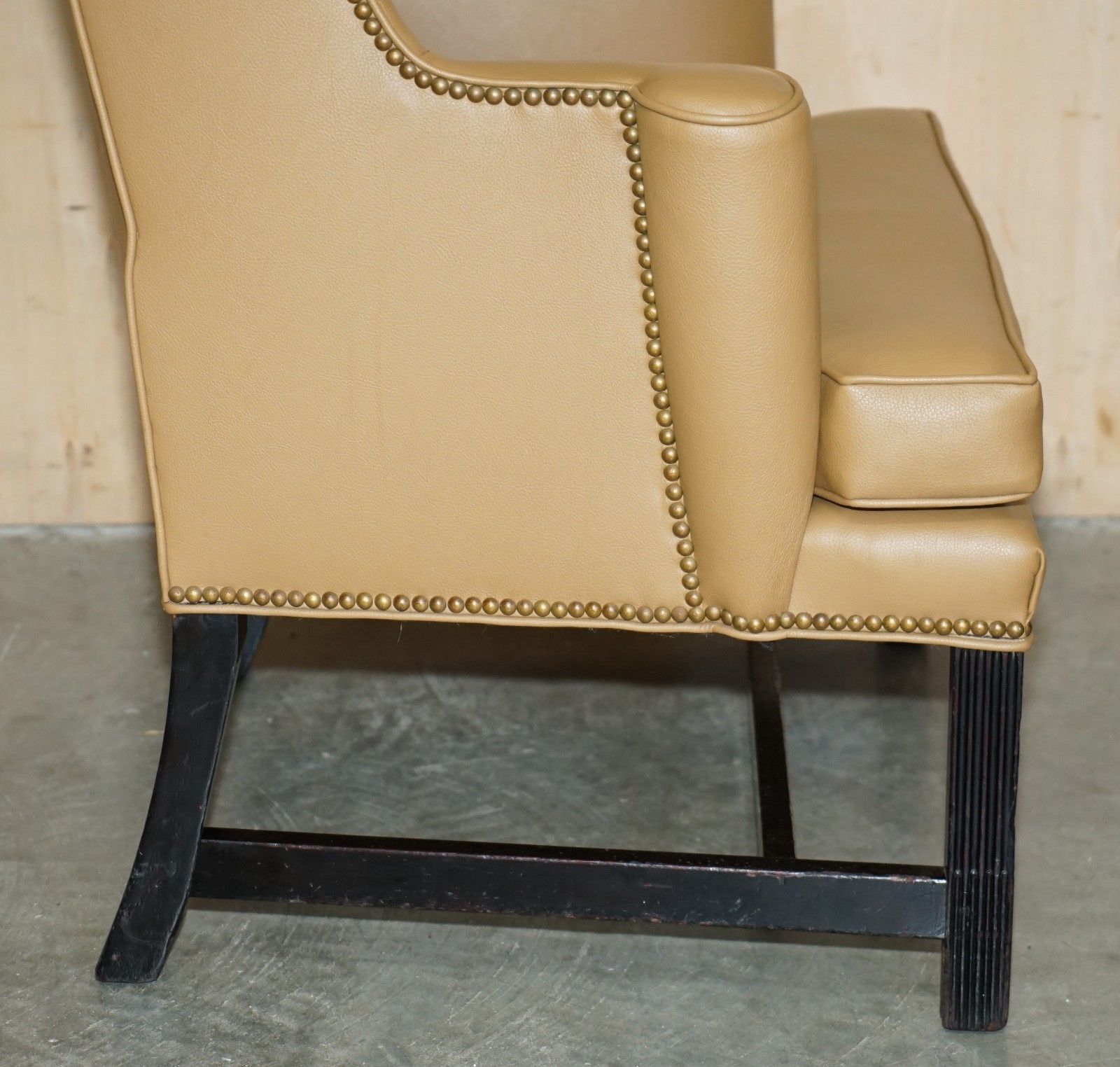 5950.0 Fine Pair Of Original Colonial Williamsburg 4 Cw XX Stamped Wingback Armchairs photo