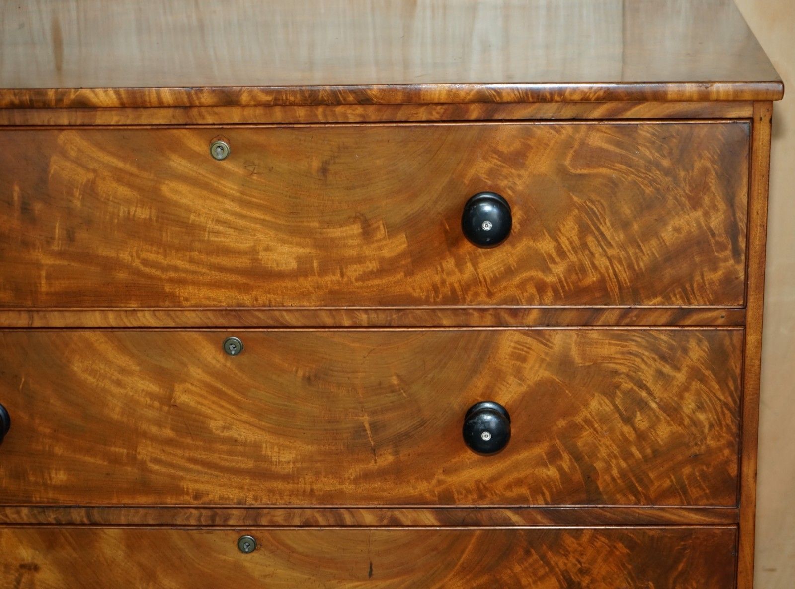 photo for sale Exquisite Timber Patina Satin Walnut Victorian Circa 1860 Chest Of Drawers