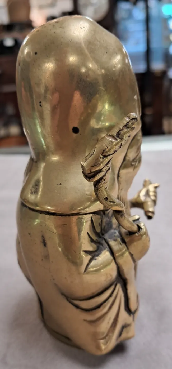 Vintage Brass Japanese Lucky God: Fukurokuijo (Longevity, Wisdom & Happiness) photo furniture