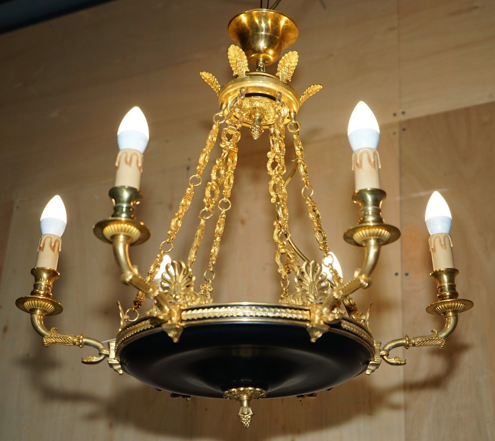 1 Of 4 Rrp £3,995 L'originale Italy 24ct Gold Plated Candle Bronze Chandeliers photo furniture