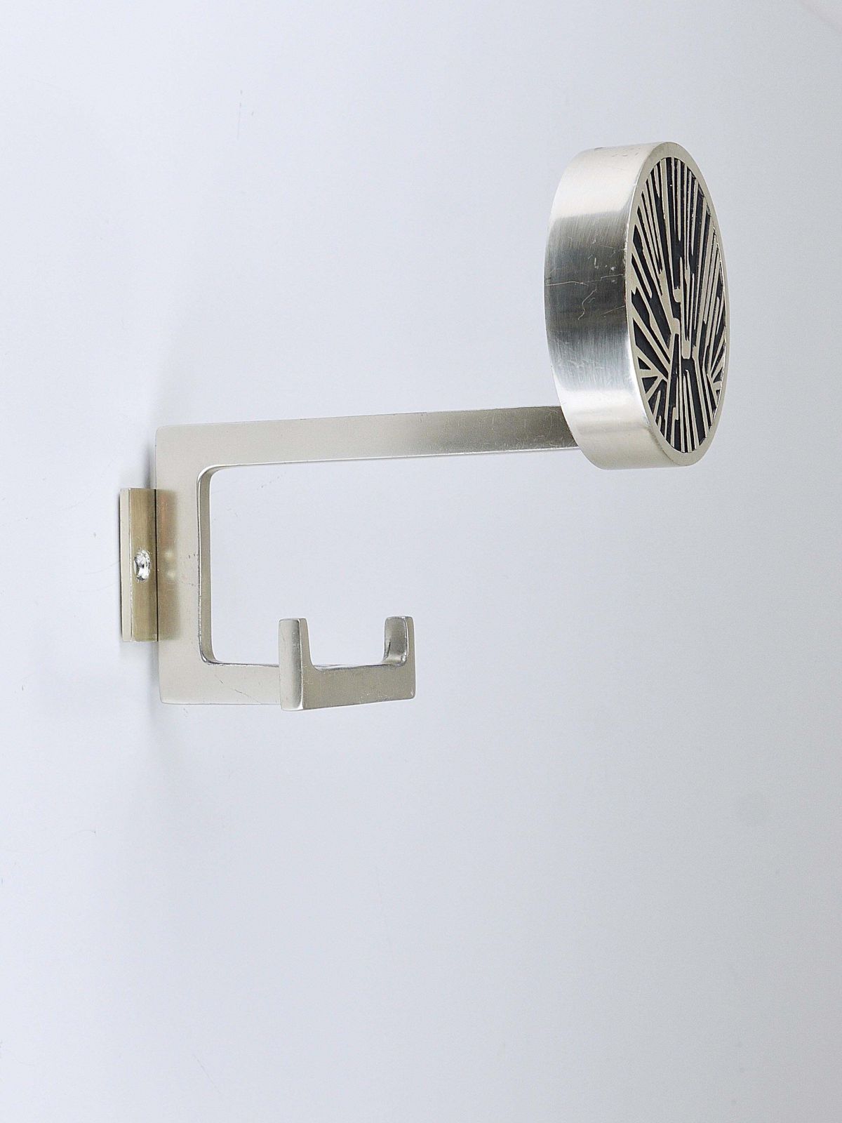 photo for sale Set Of 4 Op Art Wall Coat Hooks, Mid Century Modern, Austria, 1960s