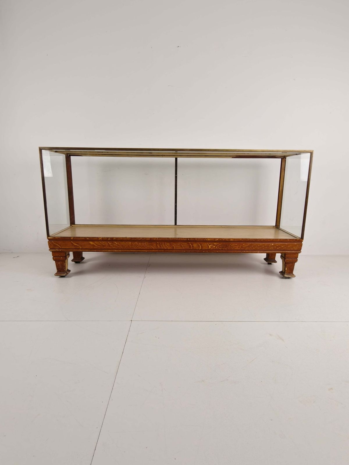 Antique English Brass Store Counter – Slim Model With Yard Measurements photo vintage