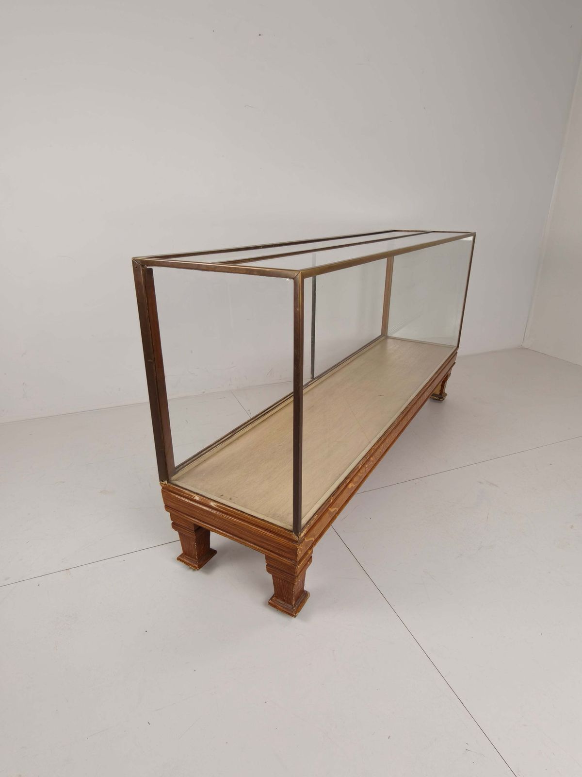 Furniture Antique English Brass Store Counter – Slim Model With Yard Measurements photo