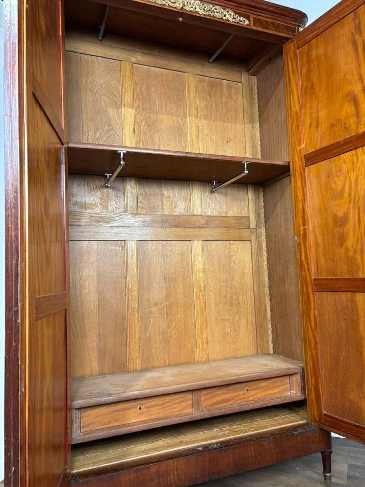 Antique French Louis XV Style Mirrored Armoire photo for sale