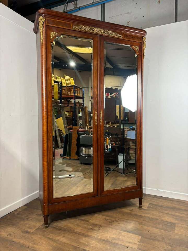 Antique French Louis XV Style Mirrored Armoire photo buy