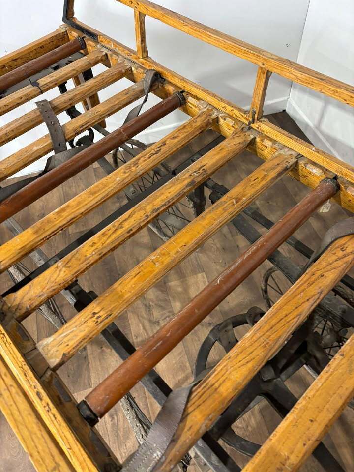 Victorian Wooden & Cast Iron Coffin Cart photo furniture
