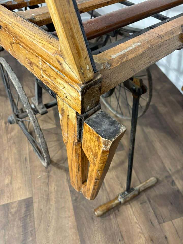 photo furniture Victorian Wooden & Cast Iron Coffin Cart