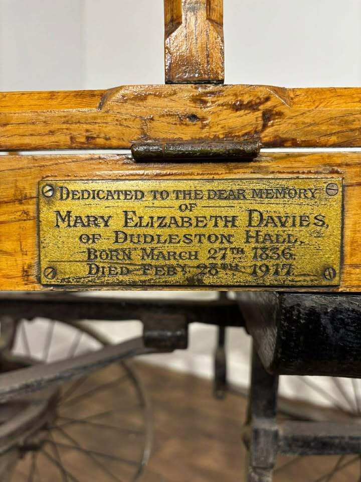photo vintage Victorian Wooden & Cast Iron Coffin Cart