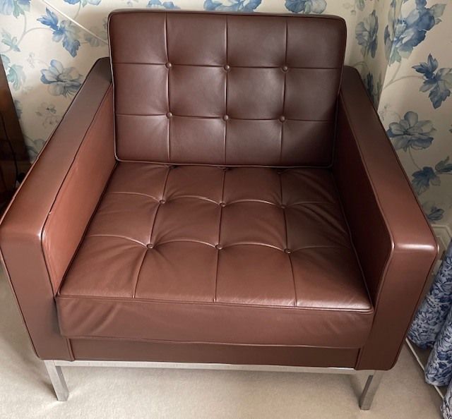 Pair Of Knoll Leather Chairs