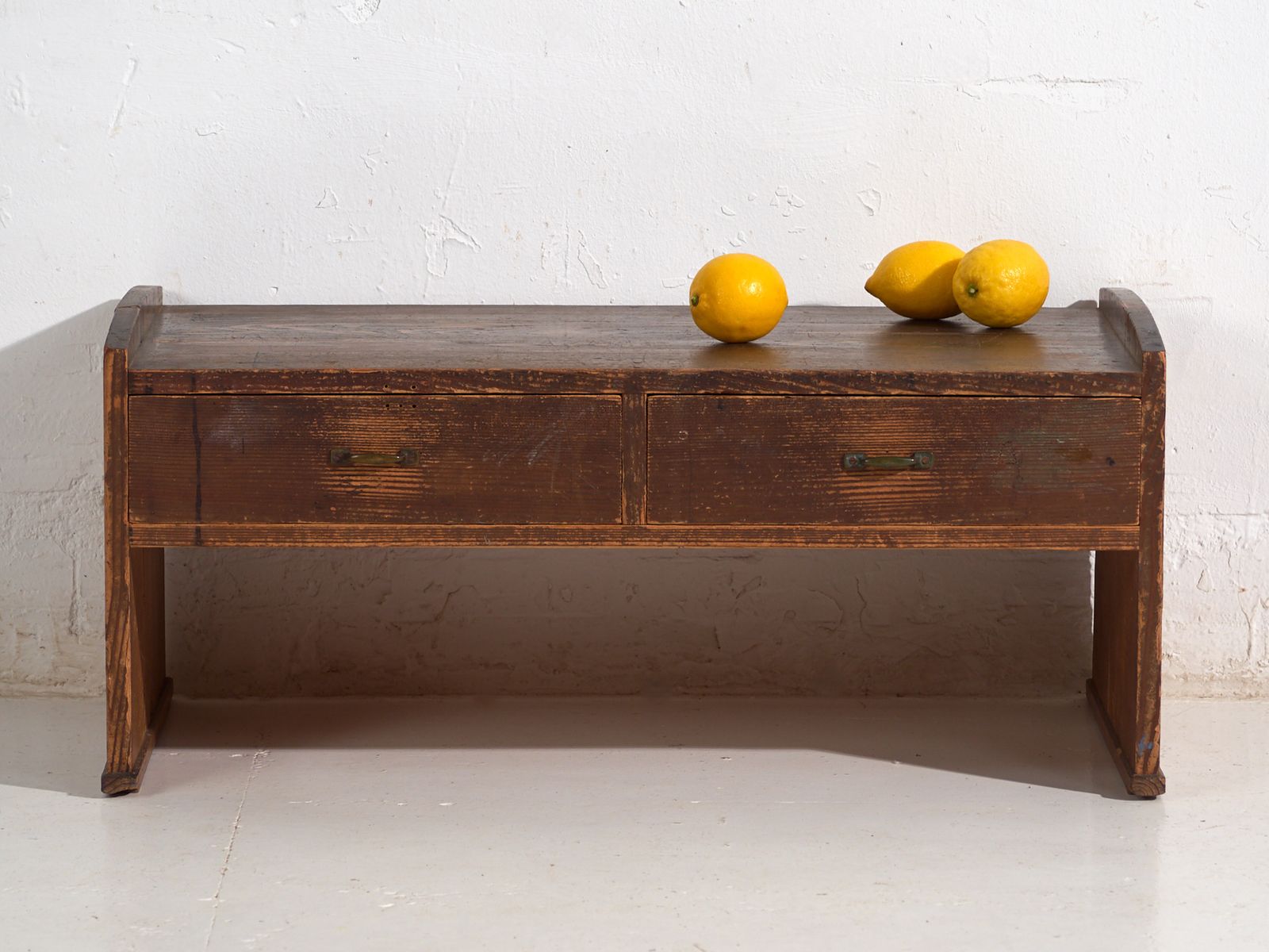 Furniture Japanese Low Desk Table With Drawers In Cedar – Showa Period (C.1926–1970) photo
